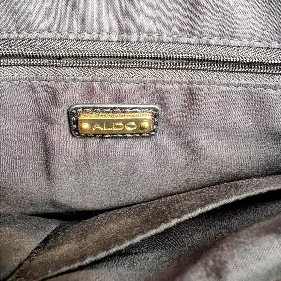 EUC Aldo Clutch/Wristlet in Black/White and Gold-toned accents. - Picture 4 of 6